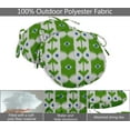 thumbnail image 2 of Vargottam Indoor/Outdoor Round Bistro Chair Cushions Block Print 15-Inch Bistro Chair Pads Waterproof Seat Chair Cushion For Home/Office- Set Of 2 (Light Green), 2 of 7