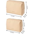 thumbnail image 5 of Make Up Pouch for Women Small Makeup Bag with Zipper Cute Cosmetic Box for Girl Toiletry Bag Accessories Organizer （Camel-L）, 5 of 6