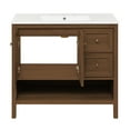 thumbnail image 5 of Château 36" Freestanding Bathroom Vanity in Brown Oak with 3-Hole Widespread Sink Top, 5 of 5