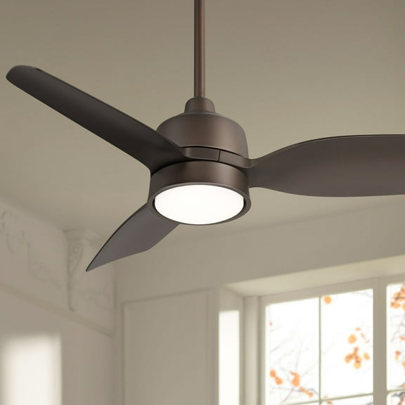 Casa Vieja 36" Verdin Modern Indoor Outdoor Ceiling Fan 3 Blade LED Light Remote Control Emperial Bronze Finish Bedroom Damp Rated