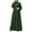 Army Green, variant on ZANZEA Women Muslim Dress Buttons Long Sleeve High Waist Solid Color Maxi Dress