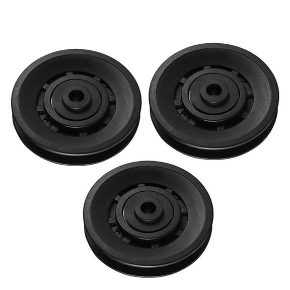 FRCOLOR 3pcs Plastic Bearing Pulley Practical Metal Core Wheel Gym Equipment Accessories