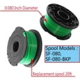 thumbnail image 3 of Línea de bobina de alimentación automática de repuesto para recortadora SF080 de 20 pies y 0,080 pulgadas compatible con recortadora Black and Decker GH3000 LST540 LST540B GH3000R SF080 esquí esquí Gafas de esquí, 3 of 5