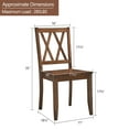 thumbnail image 3 of Duhome Rubberwood Dining Chairs Set of 2, Farmhouse Dining Room Chairs Cross Back Side Chairs for Kitchen, Walnut, 3 of 7