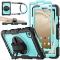 thumbnail image 1 of Funda SEYMAC de serie para Samsung Galaxy Tab A9 de 8,7 pulgadas, color azul celeste y negro, 1 of 9