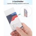 thumbnail image 2 of Porta credencial vertical para 2 tarjetas con ranura para el pulgar, protector de estuche rígido transparente para PC para identificación escolar de oficina, tarjeta de crédito, licencia de conducir, 5 piezas oso de fresa Electrónica, 2 of 5