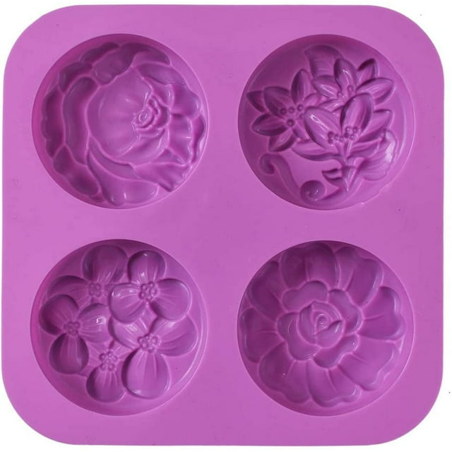 Molde de silicona con forma de corazón para 6 cavidades, 1 paquete de moldes con forma de corazón para hacer jabón hecho a mano, chocolate, velas de jabón y gelatina marrón