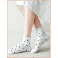 thumbnail image 4 of 5 Pairs Women Ruffle Socks Striped Frilly Socks, Women Cute Socks Heart Sock, 4 of 6