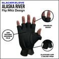 thumbnail image 7 of Glacier Outdoor Alaska River Series Flip Mitt Fingerless Windproof Non-Slip Fishing Gloves Black S, 7 of 7