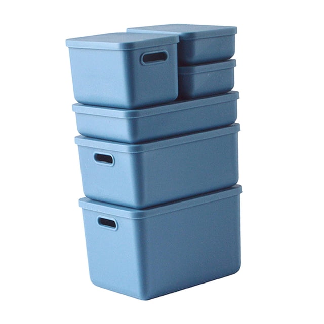 Caja de Almacenamiento BLESIY para Niños Portátil con Tapa Azul Mini Estuche de Almacenamiento