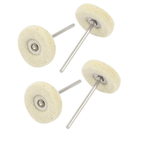 2 Mm Disks - Unique Bargains 4pcs 2mm Shank 25mm Dia Head Polishing Buffing Felt Bobs Polisher Compound Tool