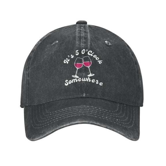 It's 5 O'clock Somewhere Cap Cowboy Baseball Hats for Men Women Cotton Hiking Hat