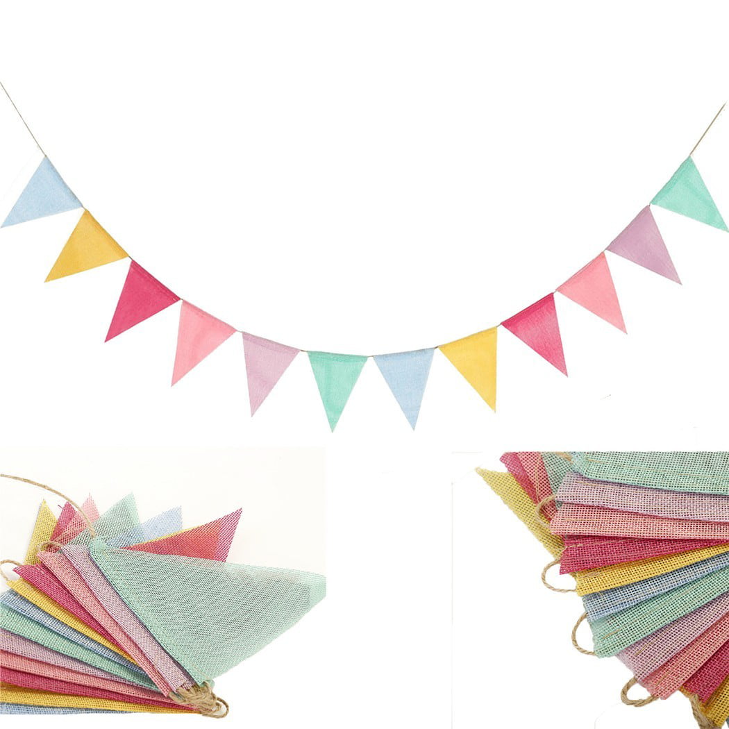 Details about   12 Flags Colorful Reusable Bunting Wedding Birthday Garden Outdoor Party K8Z7