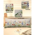 thumbnail image 2 of Spring Flowers Body Pillow Cover 20 x 54 Inch Decorative Pillow Cover Simple Farmhouse Botanical Floral Herbs Lumbar Pillowcase Seasonal Rectangle Cushion Case for Couch Sofa Bed Living Room, 2 of 7