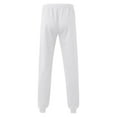 thumbnail image 4 of Huankd Mens Fleece Lined Sweatpants Warm Winter Athletic Jogger Pants with Pockets Drawstring Outdoor Trousers White L, 4 of 4