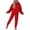 Red, variant on QQAMB 2 Piece Outfits for Women Casual Solid Long Sleeve Pullover Hoodies with Sweatpants Sweatsuits Loungewear Sets