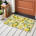 thumbnail image 4 of Yellow Lemons Entryway Rug 2'x3'&nbsp; Non Slip Front Door Mats, Summer Botanical Checkered Pastoral Entrance Rugs Indoor Outdoor Carpet, Washable Floor Mats Small Area Rug for Bedroom Kitchen, 4 of 8