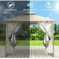 thumbnail image 6 of HOTEEL 10x10 Gazebos for Patios, Canopy Tent Outdoor Gazebo Backyard Gazebo Patio with Mosquito Netting and Double Roof for Party, Wedding, BBQ and Event, Khaki, 6 of 13