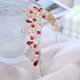 thumbnail image 4 of Corona de tiara para mujer, coronas de reina de diamantes de imitación, tiaras de boda, coronas, diadema (rojo), 4 of 5