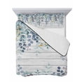 thumbnail image 7 of Quilts Twin-XL Size Bedding Set, Blue Eucalyptus Leaves Lightweight Quilted Comforter, Summer Botanical Wooden Weeping Soft Reversible Bedspread Coverlet with Pillow Covers for All Season, 68" x 98", 7 of 7