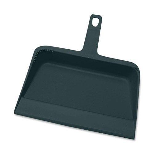 Genuine Joe Heavy Duty Dust Pan 12" Wide Plastic Black (GJO02406) by Genuine Joe