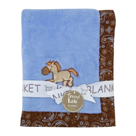 Cowboy Baby Framed Coral Fleece Baby Blanket