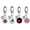 4 piece set, variant on Horror Movie Lover Gift Gothic Heart Shaped Eyeball Keychain Resin Alloy Handmade Party Decoration Ornament