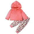 thumbnail image 1 of Abrigo Cálido De Invierno Para Niños Pequeños, Ropa De Abrigo Con Capucha Para Niñas, Conjunto De Trajes Con Estampado De Leopardo De Franela Para Bebés Odeerbi  LM103-787, 1 of 9
