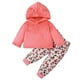 thumbnail image 1 of Abrigo Cálido De Invierno Para Niños Pequeños, Ropa De Abrigo Con Capucha Para Niñas, Conjunto De Trajes Con Estampado De Leopardo De Franela Para Bebés Odeerbi  LM103-788, 1 of 9