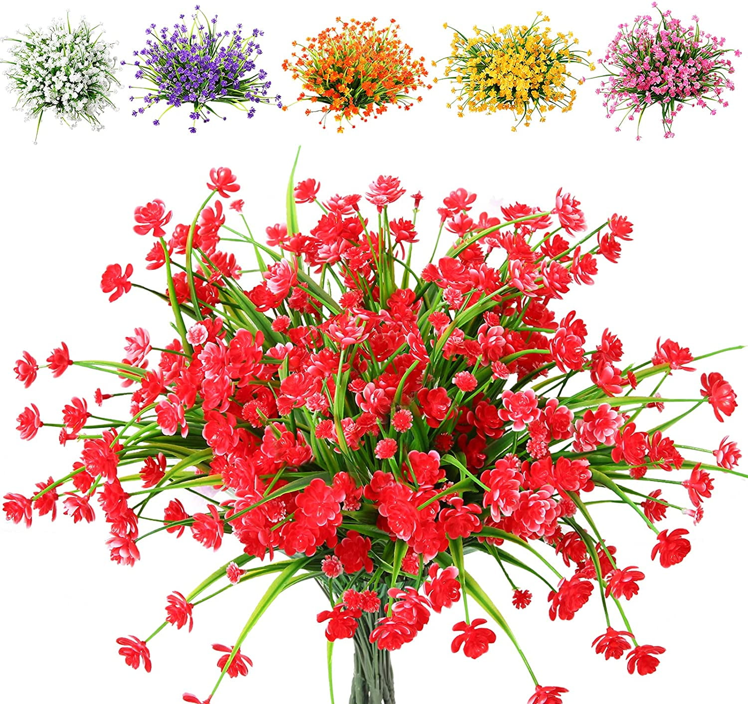 Sinhoon 6 Pcs Artificial Flowers Outdoor Fake Plants daffodil faux