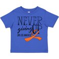 thumbnail image 3 of Inktastic Never Giving Up Limb Loss Awareness Orange Ribbon Boys or Girls Toddler T-Shirt, 3 of 5