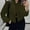 66#Army Green, variant on Ftwytp Womens Fashion Solid Lapel Double-breasted Short Coat Autumn Casual Long Sleeve Slim Outerwear New Elegant Winter Commuter Jackets