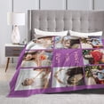 thumbnail image 5 of Personalised Blanket,Custom Blanket with Words Picture Collage Customized Blankets, Birthday Souvenir Gifts Personalized Throw Blanket for Father, Mom, Kids, Dogs, Friends or Lover 31" X 47", 5 of 6