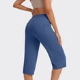 thumbnail image 5 of Workout Capri Leggings Pockets Tight Elastic Comfortable Fitness Pants Jogger Yoga Pants Outdoor Sports Casual Pants, 5 of 6