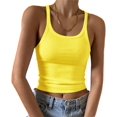 thumbnail image 1 of HSHDLDF Women's Sleeveless Tank Top Form Fitting Scoop Neck Ribbed Knit Basic Cami Shirts, 1 of 7