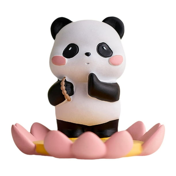 Soporte para teléfono con diseño de panda con ranura de apertura, figura de panda para escritorio, amigos y oficina. 76 cm x 82 cm x 9 cm