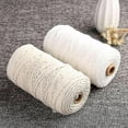thumbnail image 1 of Durable 200m White Cotton Cord Natural Beige Twisted Cord Rope, 1 of 2