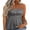 Light Gray, variant on Women Fashion Tube Tops Solid Color Buttons Strapless Boat-Neck Wrap Chest Tank Tops Summer Bandeau Tops