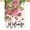 Pink, variant on Welcome Spring Summer Geranium Decorative Garden Flag, Pink Floral Flowers Bees Yard Outside Decorations, Seasonal Burlap Outdoor Small Home Decor Double Sided 12.5 x 18