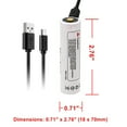 thumbnail image 3 of Kastar Battery 1-Pack Replacement for Fenix Flashlight Battery with Micro-USB ARB-L18-2600U, 3 of 4
