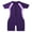 Purple, variant on Kids Boy Girls One Piece Short Sleeve Rash Guard Wetsuit Zippered Swimsuit Swimwear