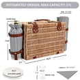 thumbnail image 4 of Cesta de Picnic SatisInside para 4 Personas con Manta y Bolsa para Vino, 4 of 9