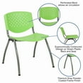 thumbnail image 5 of Flash Furniture HERCULES Series 880 lb. Capacity Green Plastic Stack Chair with Titanium Gray Powder Coated Frame, 5 of 13