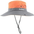 thumbnail image 2 of Classic Ponytail Sun Hat for Women,Mesh Bun Ponytail-Hole Bucket Hat UV Protection Wide-Brim Summer Hat Outdoor, 2 of 3