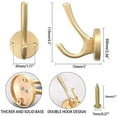thumbnail image 2 of Ganchos de pared resistentes, perchas para abrigos y sombreros de aleación de zinc macizo, proceso de galvanoplastia multicapa para un rendimiento a prueba de óxido, acabado de superficie suave y, 2 of 5