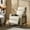 Beige, variant on Modern Power Genuine Leather Recliner Chair with USB and Solid Wood Legs for Living Room Beige