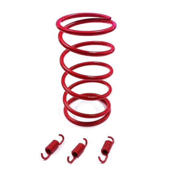 MYK Chinese Scooter High Performance Racing Torque and Clutch Shoe Springs SET GY6 50cc-100cc also fits 139QMB and 1P39QMB Engines Scooter Moped ATV (2000RPM, RED)