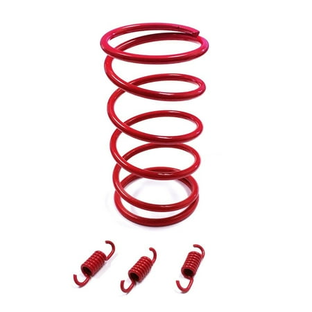 Clutch Shoe Spring - MYK Chinese Scooter High Performance Racing Torque and Clutch Shoe Springs SET GY6 50cc-100cc also fits 139QMB and 1P39QMB Engines Scooter Moped ATV (2000RPM, RED)