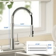 thumbnail image 5 of ATUPEN Kitchen Faucet with Pull Down Sprayer, 304 Stainless Steel Kitchen Sink Faucets Two Water Flow Modes, 5 of 8