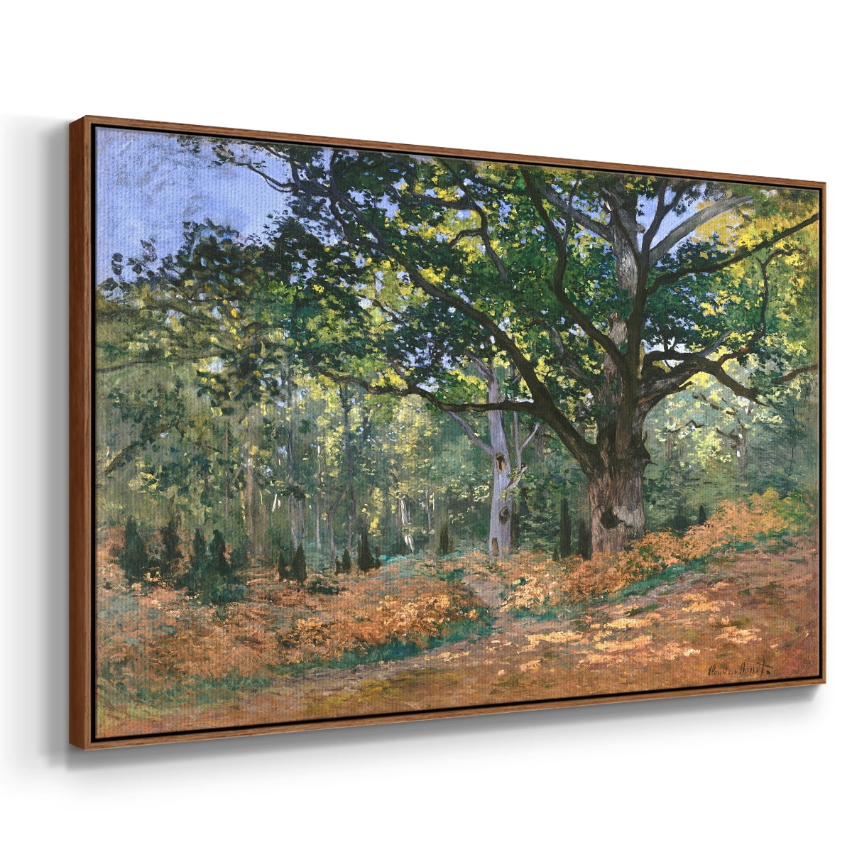 Vintage Landscape-CCXLIII By Wexford Home Framed in Walnut Wood Gallery Wrapped Canvas 25 in. x 37 in.